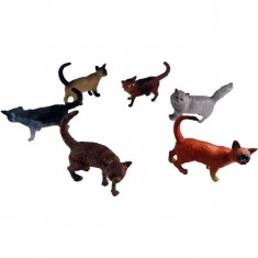 Jucarie Set animale domestice 6 pisici de rasa foto