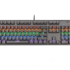 Tastatura gaming mecanica Trust GXT 865 Asta, iluminare rainbow, Negru - RESIGILAT