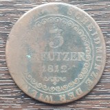 (M2133) MONEDA AUSTRIA - 3 KREUZER 1812, LIT. G (MONETARIA BAIA MARE), MAI RARA