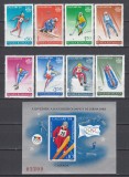 ROMANIA 1987 LP 1194 LP 1195 J.O. DE IARNA CALGARY CANADA SERIE SI COLITA NEDANTELATA STARE MNH