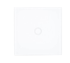 Intrerupator simplu cu touch PNI SH101 din sticla, alb cu LED indicator - RESIGILAT