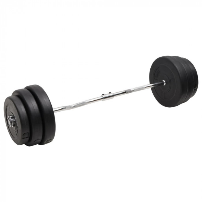 vidaXL Set halteră ondulată cu greutăți, 90 kg