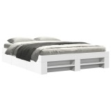Cumpara ieftin Cadru de pat fara saltea, alb, 160x200 cm, lemn de prelucrare