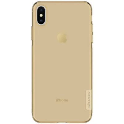 Husa silicon iPhone XS Max Nillkin Nature Auriu foto