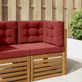 vidaXL Perna pentru canapea de exterior 3 pcs bordo Poliester 900770