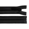 Fermoar plastic detasabil cu dinti rotunzi, lungime 80 cm Negru, Crisalida
