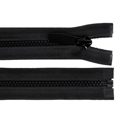 Fermoar plastic detasabil cu dinti rotunzi, lungime 80 cm Negru foto