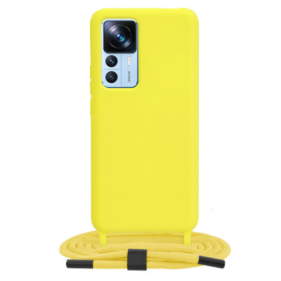 Husa pentru Xiaomi 12T / 12T Pro - Techsuit Crossbody Lanyard - Yellow foto
