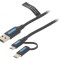 Cablu USB 2.0 A/B Micro/USB C 2m 3A