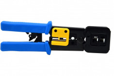 Cleste pentru sertizat mufe retea RJ45 Pass through connector SafetyGuard Surveillance foto