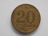 20 CENTAVOS 1945 BRAZILIA, America Centrala si de Sud