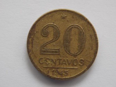 20 CENTAVOS 1945 BRAZILIA foto