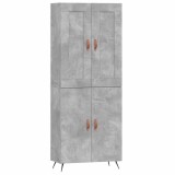 Cumpara ieftin Dulap inalt, gri beton, 69,5x34x180, lemn compozit