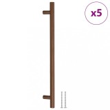 Cumpara ieftin Manere de dulap, 5 buc., bronz, 224 mm, otel inoxidabil