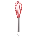 Tel de bucatarie, silicon, maner inox, ergonomic,25 cm, rosu argintiu