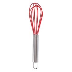 Tel de bucatarie, silicon, maner inox, ergonomic,25 cm, rosu argintiu