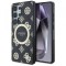 Husa MagSafe pentru Samsung Galaxy S25 Ultra S938, Guess, IML Peony On 4G Background , Neagra