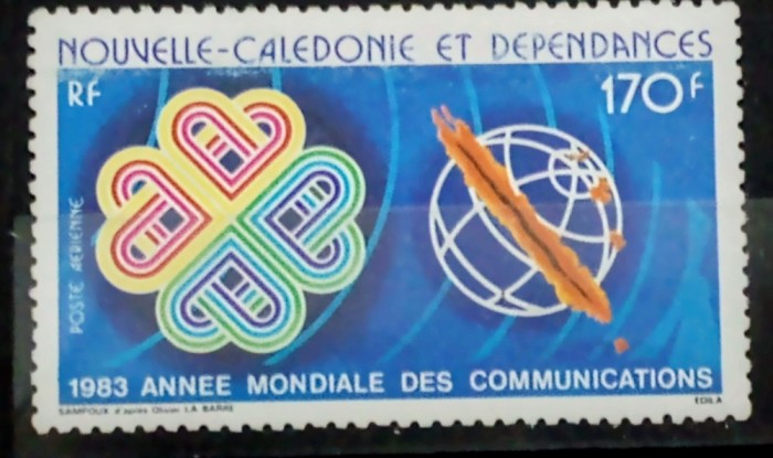 Noua Caledonie 1983 emblema, harta a Noii Calcedonii serie 1v. Neștampilată Mnh