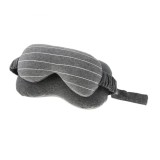 Masca de dormit, flippy, 2 in 1, cu tetiera, din particule de spuma si bumbac, gri inchis