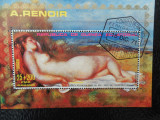 GUineea Ecuatoriala-Pictura Renoir,Nud-bloc stampilat