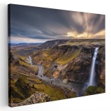 Tablou peisaj cascada Haifoff Islanda Tablou canvas pe panza CU RAMA 30x40 cm