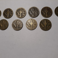 MONEDE ITALIA -REGNO ITALIA -10 CENTESIMI 1940 -6 BUC ;10 CENTESIMI 1941-4 BUC.