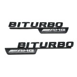 Set 2 embleme Biturbo AMG aripa Mercedes, Negru, Mercedes-benz