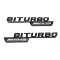 Set 2 embleme Biturbo AMG aripa Mercedes, Negru
