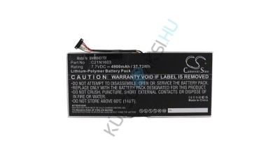 &amp;Icirc;nlocuire baterie tabletă VHBW pentru Asus 0B200-02100300, 0B200-02100200, 0B200-02100100 - 4900 mAh 7,7 V Li-polimer foto