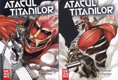 Hajime Isayama - Atacul titanilor, volumele 1-2 si 3-4, 2 volume foto