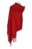 Fular dama uni 24U, 180x70cm, rosu, Marime universala