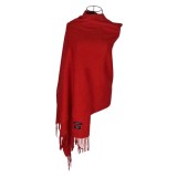 Fular dama uni 24U, 180x70cm, rosu