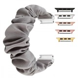 Curea textila elastica, compatibila Apple Watch 9|8|7|6|5|4|3|2|1 Series, 41mm|40mm|38mm, Scrunchies 12