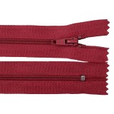 Fermoar spiralat nedetasabil Crisalida, lungime 20 cm Bordo