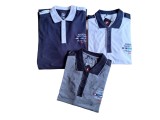 Tricou Polo Barbati Marimi Mari 2XL-6XL Bumbac Grasi Grasuti Talie 135-190cm Albastru Gri