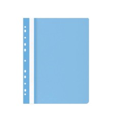 Dosare din Plastic cu Sina si Multiperforatii, 25 Buc/Set, 225x305 mm, Capacitate de 200 Coli, Culoare Albastru Deschis, Dosare din Plastic OFFICE Pro foto
