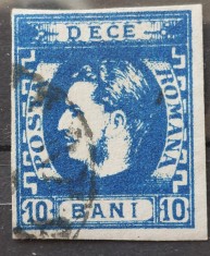 Romania 1869 - Carol l cu Favoriti,Lp.26 foto