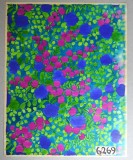 &quot;Artel Dessins&quot; design model floral pentru imprimeuri textile acuarela cca 1970, Flori, Altul