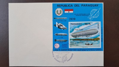 ZEPPELIN 1975 Paraguai Bl256 FDC foto