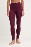 Casall leggins de antrenament Soft Touch culoarea bordo, uni, 25041