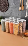 Cumpara ieftin Set 12 cutii de depozitare alimente Foly Square 1,75 - 12, Alb