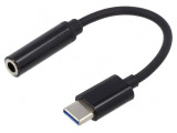 Adaptor USB-C la Jack 3,5mm Alb 0,12m