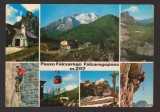 CPIB 25243 CARTE POSTALA - PASSO FALZAREGO, DOLOMITII, 2117m, TELECABINA, CIRCULATA, 1979, STAMPILE, TIMBRU