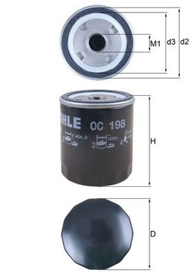 MAHLE OC 198 Filtru ulei foto