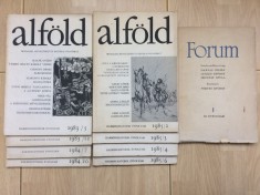 Alf&ouml;ld lot colectie 8 reviste carti literare IRODALMI MŰVELŐD&Eacute;SI KRITIKAI FOLY&Oacute;IRAT anii &#039;80 in limba maghiara