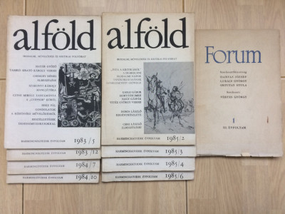 Alf&amp;ouml;ld lot colectie 8 reviste literare IRODALMI MŰVELŐD&amp;Eacute;SI KRITIKAI FOLY&amp;Oacute;IRAT in limba maghiara foto