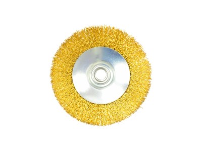 Perie Disc Jaz, sarma alamita ondulata 0,30mm, multifit M14, Diametru 115 foto