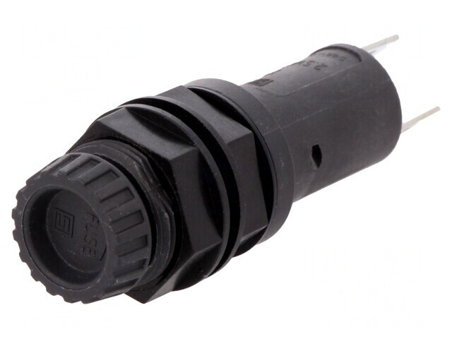 Clema Siguranțe Cilindrice 5x20mm 10A Neagră 250VAC