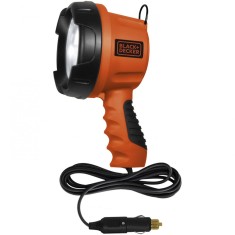 Lanterna auto cu halogen 12V, conectare la priza brichetei 12V sau direct la baterie, cablu 5 m, maner ergonomic Black&amp;Decker BDSL300
