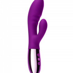 Vibrator Rabbit Le Wand Blend, 15 Moduri Vibratii, 6 Intensitati Viteza, Silicon, USB, Mov, 20 cm